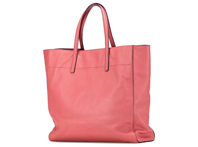Borsa tote morbida Saffiano rosa Prada - vista 2