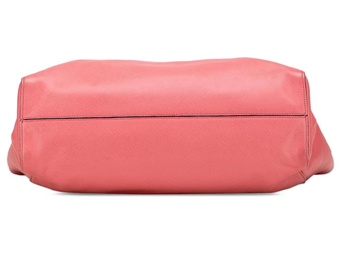 Borsa tote morbida Saffiano rosa Prada - vista 3