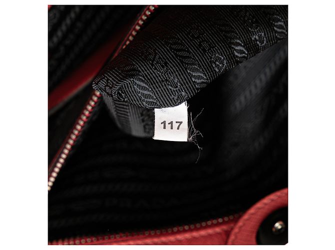 Borsa tote morbida Saffiano rosa Prada - vista 8