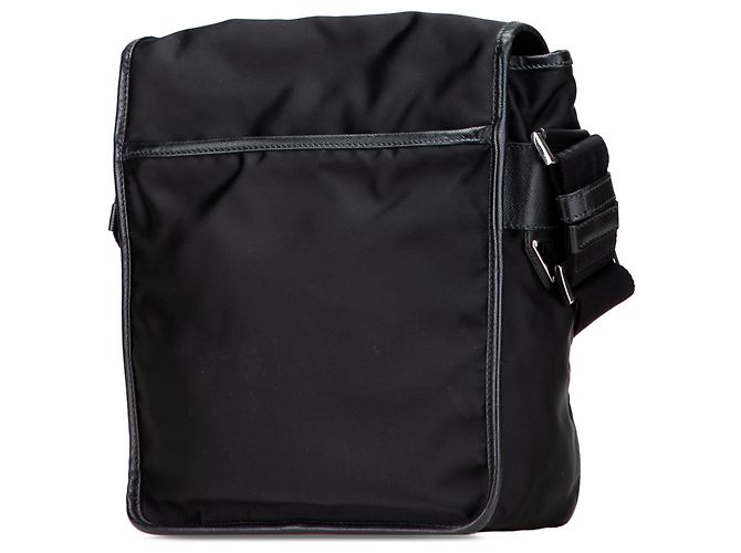 Prada schwarze Tessuto Messenger Bag mit Schnalle - Ansicht 2