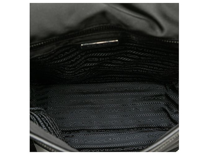 Prada schwarze Tessuto Messenger Bag mit Schnalle - Ansicht 4