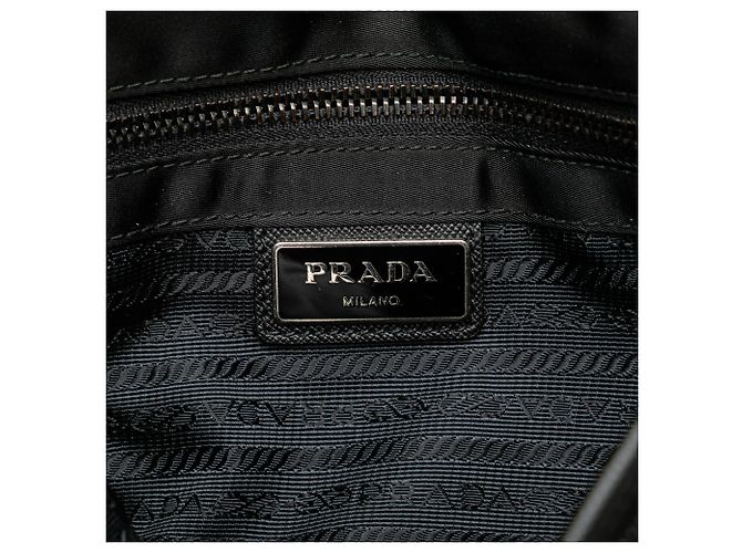 Prada schwarze Tessuto Messenger Bag mit Schnalle - Ansicht 5