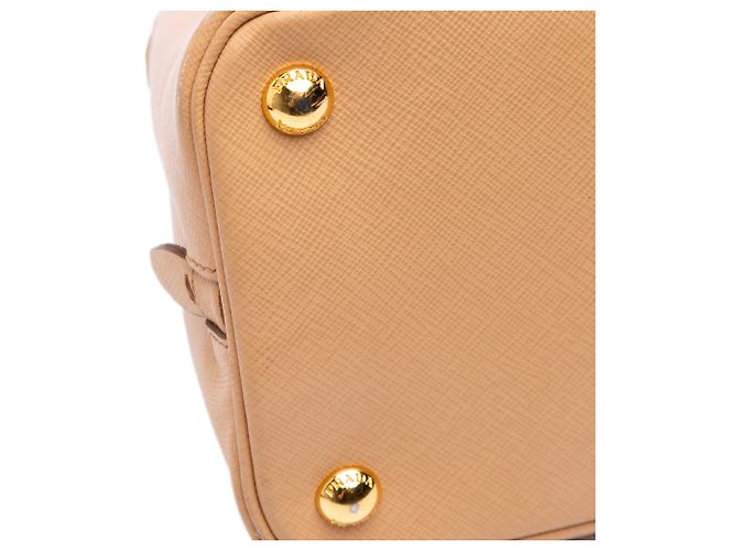 Bolsa Satchel Prada Beige Medium Saffiano Lux Promenade Bege - vista 12