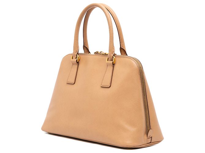 Bolsa Satchel Prada Beige Medium Saffiano Lux Promenade Bege - vista 2