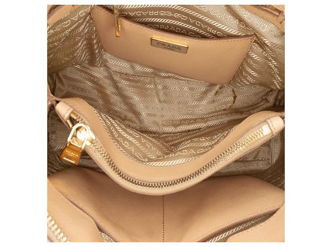 Bolsa Satchel Prada Beige Medium Saffiano Lux Promenade Bege - vista 4