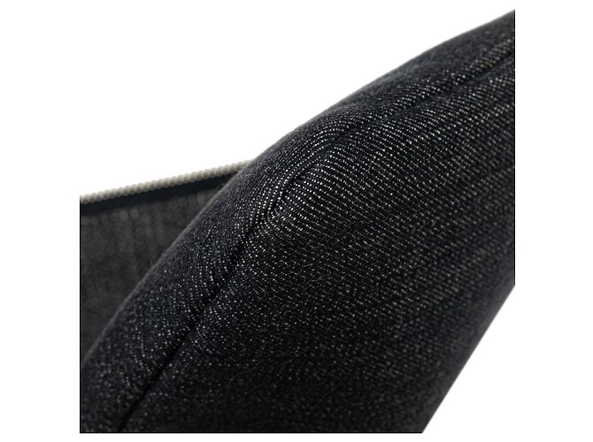 Chanel Graue Medium Denim Deauville O Clutch Braun Anthrazitgrau - Ansicht 10