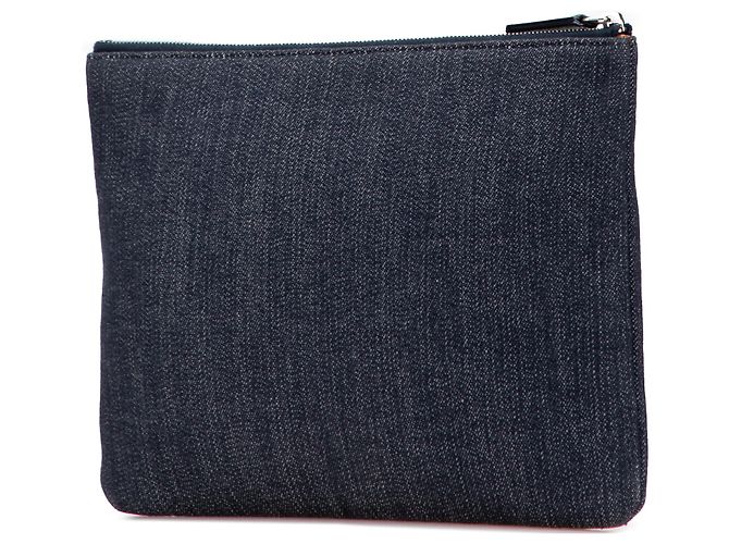 Chanel Graue Medium Denim Deauville O Clutch Braun Anthrazitgrau - Ansicht 2