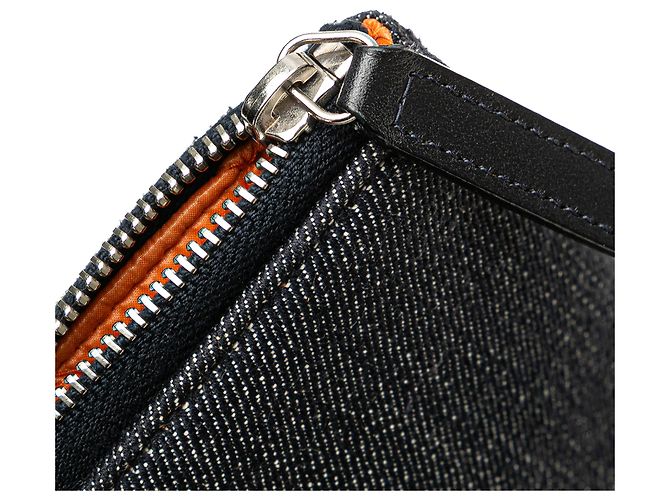 Chanel Graue Medium Denim Deauville O Clutch Braun Anthrazitgrau - Ansicht 8