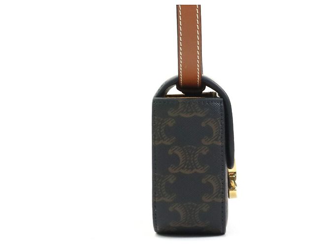 Céline Celine Triomphe Mini Claude Schultertasche Braun - Ansicht 2