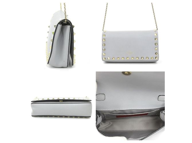 Borsa a Spalla Rockstud Valentino Garavani Grigio - vista 2