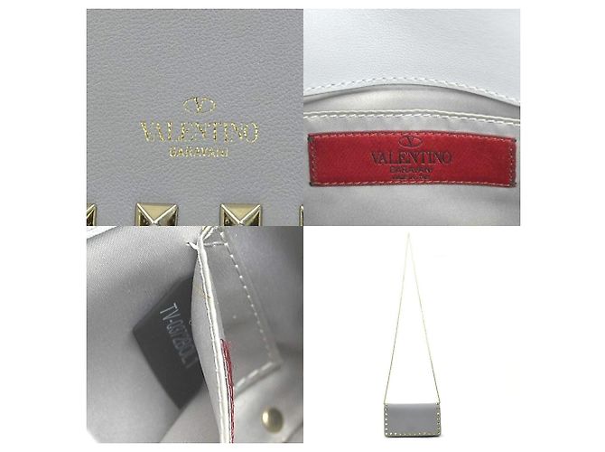 Borsa a Spalla Rockstud Valentino Garavani Grigio - vista 5