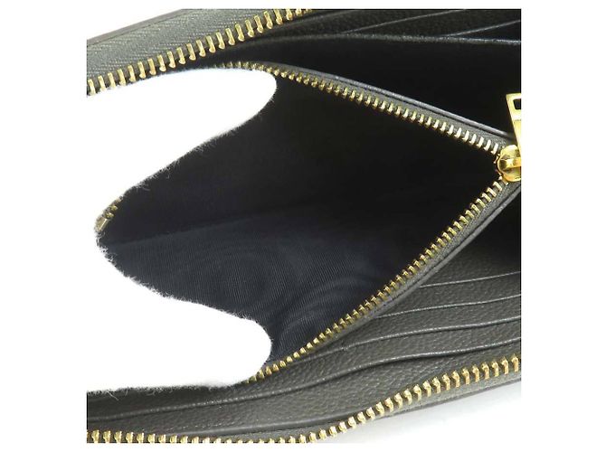 Cartera larga de cuero marrón caqui Saint Laurent - vista 4