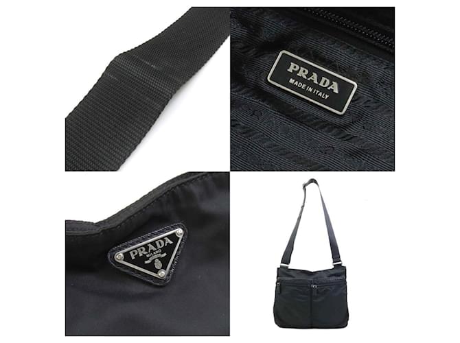 Borsa a Spalla in Nylon Prada Nero - vista 5