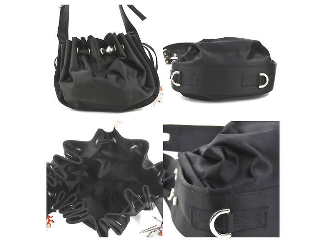 Schultertasche aus schwarzem Satin von Givenchy - Ansicht 3
