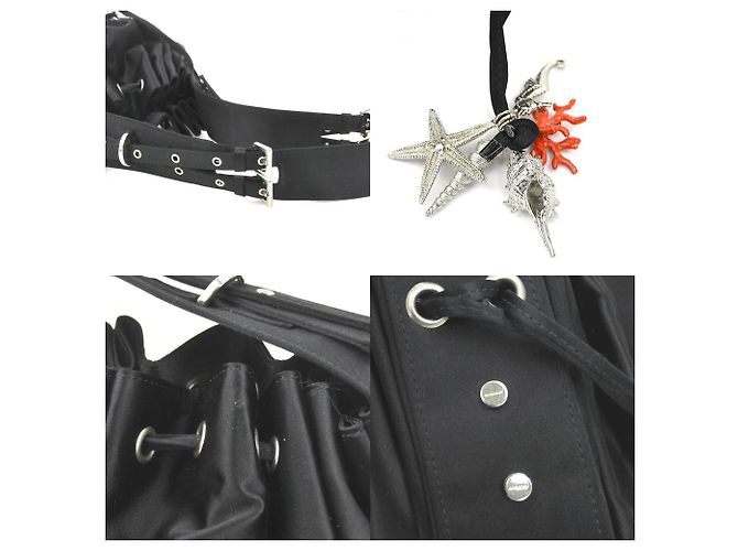 Schultertasche aus schwarzem Satin von Givenchy - Ansicht 4