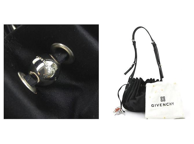 Schultertasche aus schwarzem Satin von Givenchy - Ansicht 5