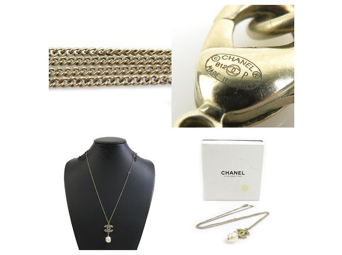 Collana in oro Chanel con perle finte D'oro - vista 5
