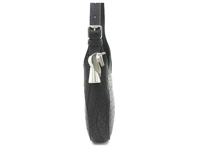 Bolso de hombro de cuero negro Burberry - vista 2