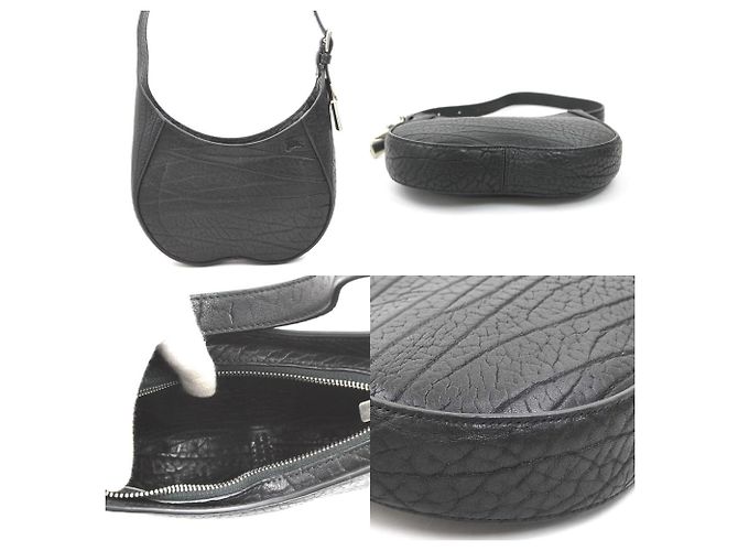 Bolso de hombro de cuero negro Burberry - vista 3