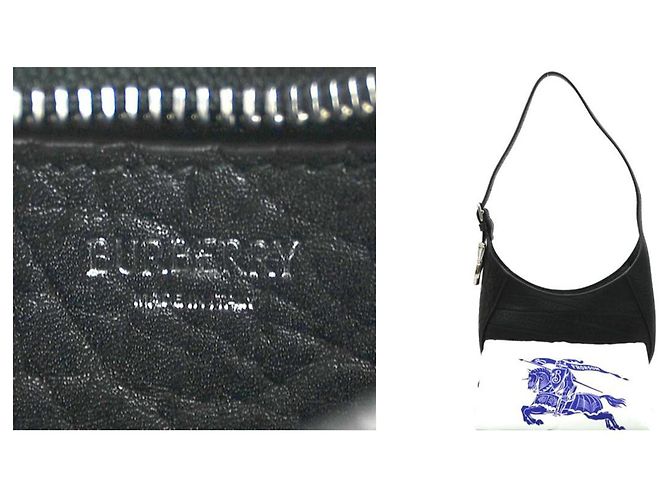 Bolso de hombro de cuero negro Burberry - vista 5