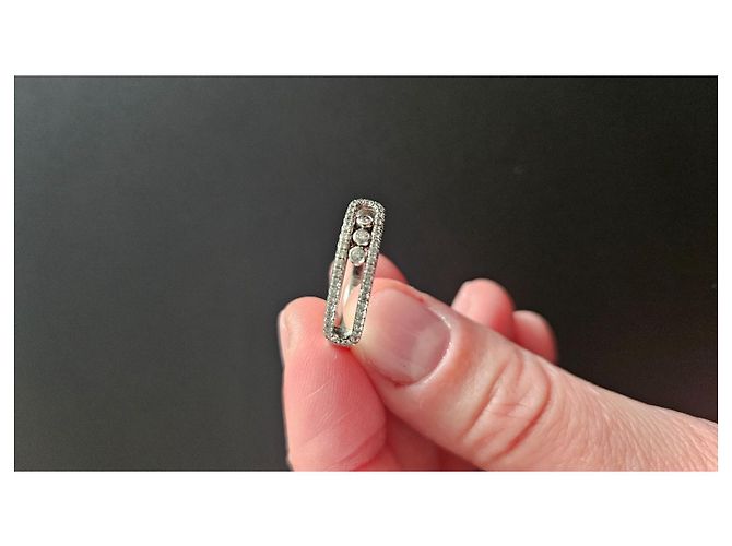 Anello Messika Baby Move in oro bianco e diamanti Argento - vista 3