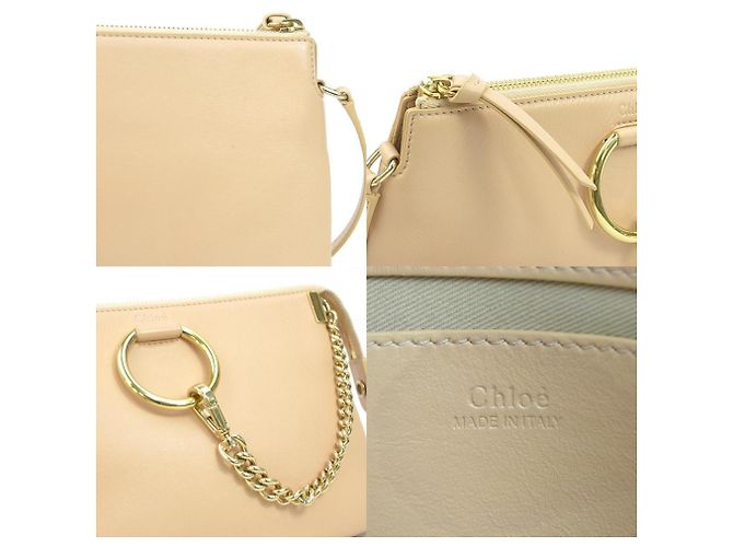 Borsa a Spalla Chloé FAYE in Rosa Beige - vista 4