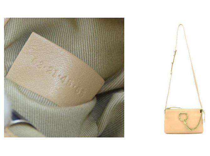Borsa a Spalla Chloé FAYE in Rosa Beige - vista 5