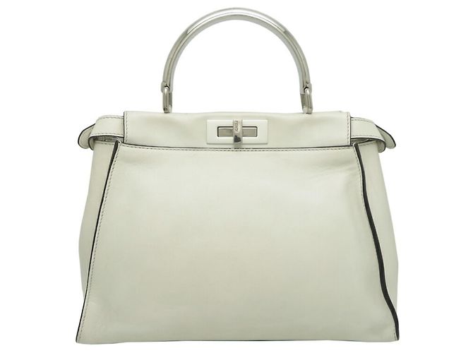Fendi Peekaboo Medium Handtasche Weiß - Ansicht 2