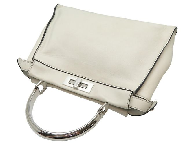 Fendi Peekaboo Medium Handtasche Weiß - Ansicht 4