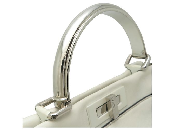 Fendi Peekaboo Medium Handtasche Weiß - Ansicht 5