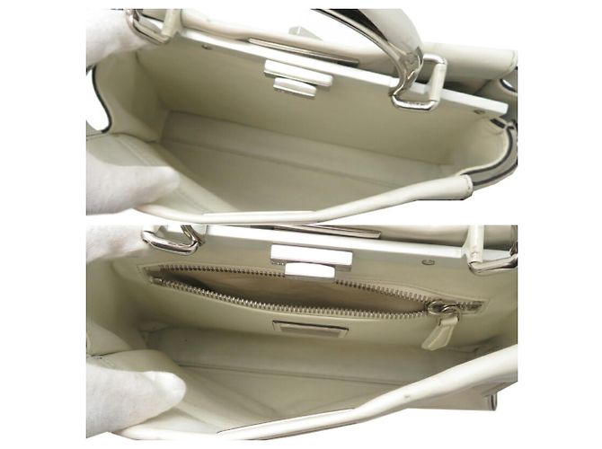 Fendi Peekaboo Medium Handtasche Weiß - Ansicht 6