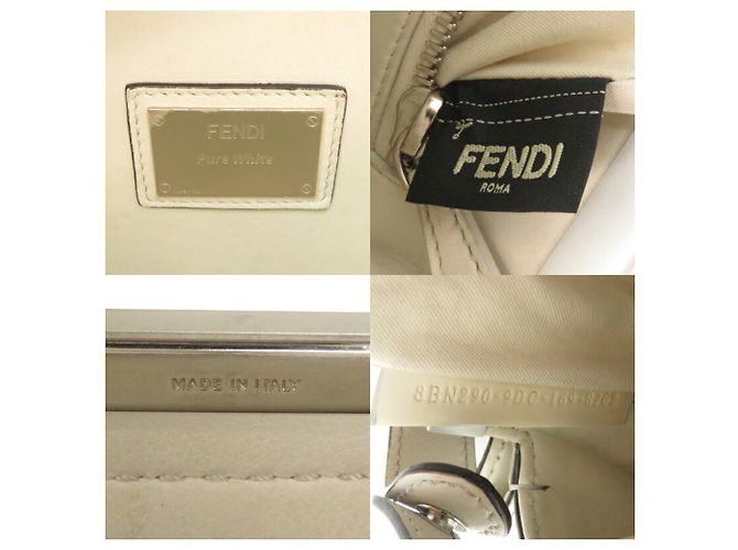 Fendi Peekaboo Medium Handtasche Weiß - Ansicht 7