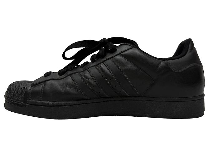 Autre Marque Sneakers Adidas Superstar in pelle nera tripla Nero - vista 3