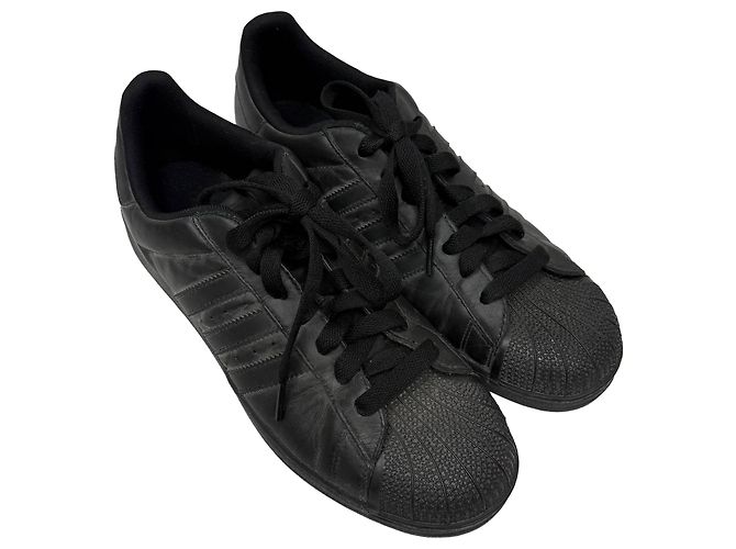 Autre Marque Sneakers Adidas Superstar in pelle nera tripla Nero - vista 4