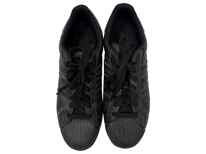 Autre Marque Sneakers Adidas Superstar in pelle nera tripla Nero - vista 5