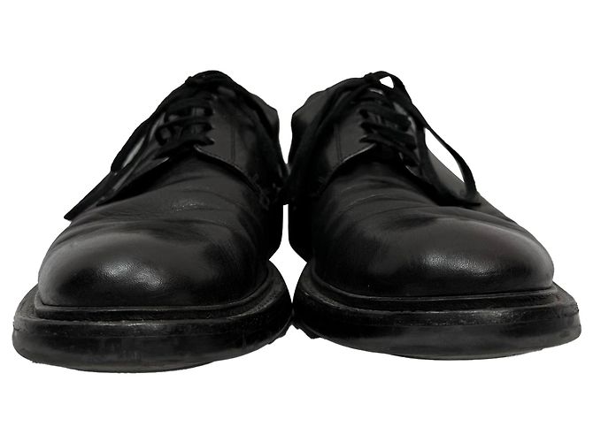 Scarpe Derby stringate Saint Laurent in pelle nera - vista 2
