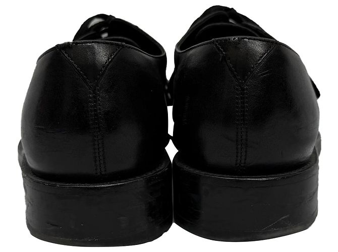 Scarpe Derby stringate Saint Laurent in pelle nera - vista 4