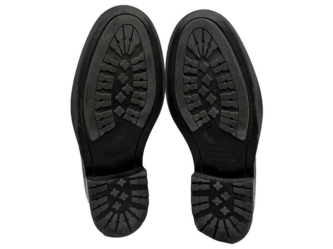 Scarpe Derby stringate Saint Laurent in pelle nera - vista 9