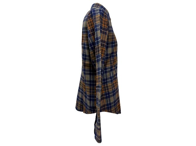 Kariertes Button-Down-Hemd von Dries Van Noten aus mehrfarbiger Wolle Mehrfarben - Ansicht 2
