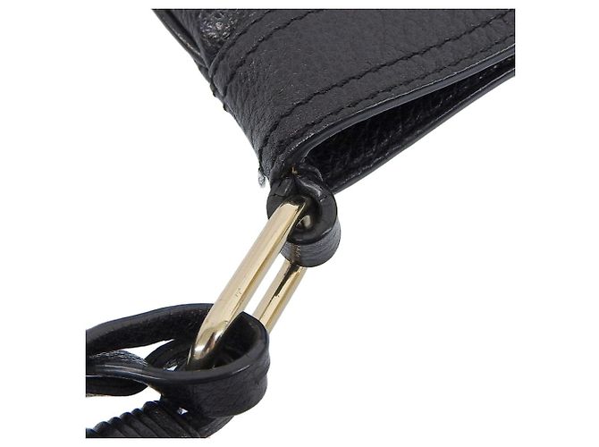 Autre Marque Borsa a spalla in pelle Anya Hindmarch nera Nero - vista 8