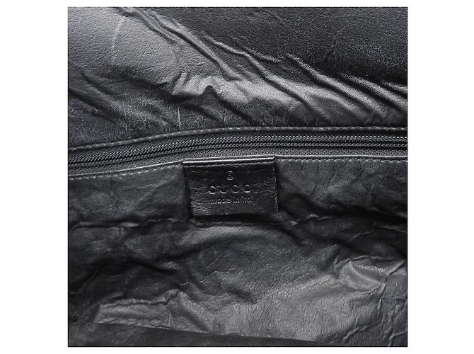 Borsa tote in tela e pelle Gucci Nero Blu navy - vista 9