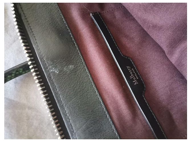 Borsa a mano Mulberry in pelle nera e rosso scuro Nero Bordò - vista 6