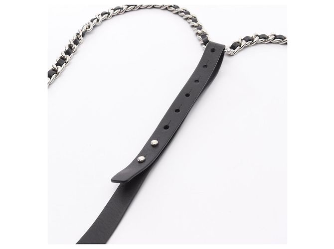 CHANEL Coco Mark Leder Gürtel für Frauen Schwarz - Ansicht 5