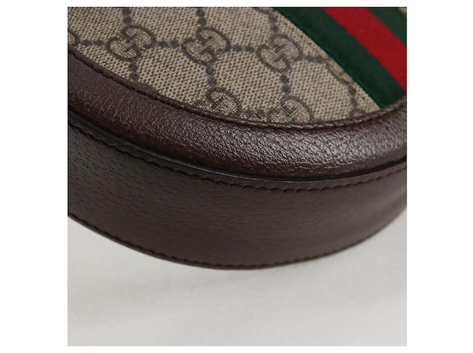 GUCCI GG Marmont Web Sherry Linea Borsa a Catena PVC Beige Oro 550618 Auth 131980M D'oro - vista 15