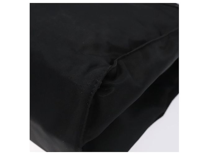 PRADA Borsa a Mano Nylon Nero Oro Auth 131867 D'oro - vista 15