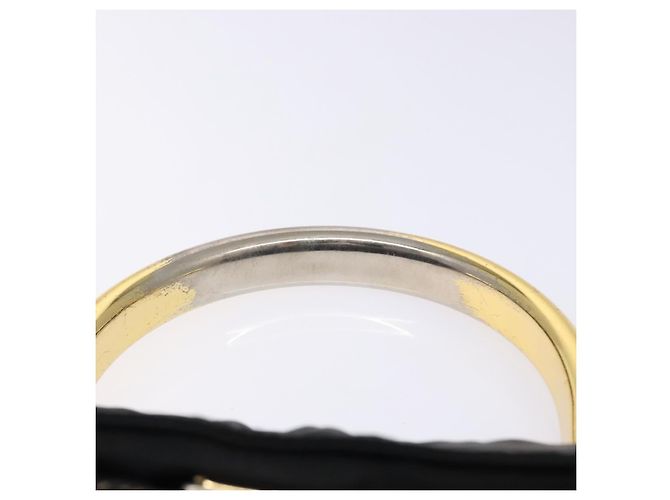 PRADA Borsa a Mano Nylon Nero Oro Auth 131867 D'oro - vista 8