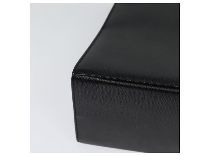 Borsa a mano in pelle Gancini Salvatore Ferragamo 2 in 1 Nero Oro Auth ep9613 - vista 16