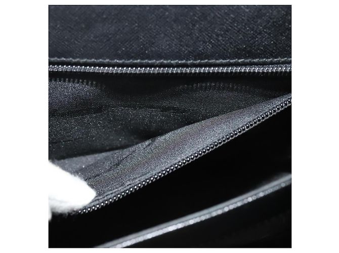 Borsa a mano in pelle Gancini Salvatore Ferragamo 2 in 1 Nero Oro Auth ep9613 - vista 21