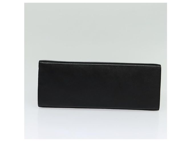 Borsa a mano in pelle Gancini Salvatore Ferragamo 2 in 1 Nero Oro Auth ep9613 - vista 5