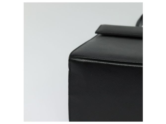 Borsa a mano in pelle Gancini Salvatore Ferragamo 2 in 1 Nero Oro Auth ep9613 - vista 8